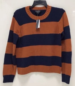Pendleton Women's Sellwood Stripe Pullover Sweater Size Small Spice Brown/Navy - Picture 1 of 4