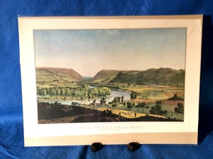 Currier and Ives Color View on the Delaware 16x11 - Picture 1 of 7