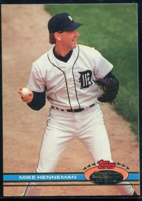 1991 Topps Stadium Club Mike Henneman #287 Detroit Tigers - Image 1 of 2