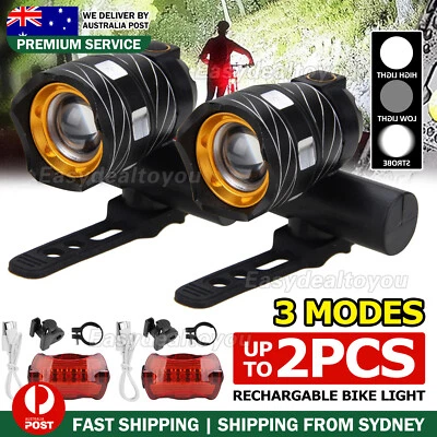 15000LM Bike Light LED USB Back Front Headlight Rechargable Bicycle Waterproof - image 1 of 4