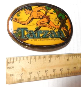 Tarzán DE COLECCIÓN 1975 EDGAR RICE BURROUGHS H Foster arte cómico hebilla - Imagen 1 de 5