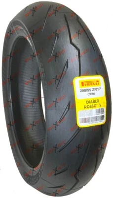 Pirelli Diablo Rosso IV 200/55ZR17 Rear Tire Motorcycle Street 200 55 17 3979800 - Image 1 of 4