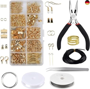 Schmuck Basteln Set, Schmuckherstellung Set Ohrringe Armbänder Selber Machen, - Bild 1 von 7