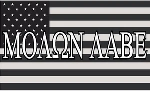 Calcomanía adhesiva de bandera estadounidense Molon Labe de 4" autoadhesiva Estados Unidos - Imagen 1 de 1