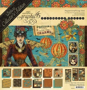 Graphic 45 Steampunk Spells, Deluxe Edition, 12x12 Paper, Chipboard, Stickers - Picture 1 of 1