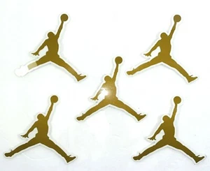 5x Nike Air Jordan Jumpman Flight Logo 3,5” x 3,5” Gold Aufkleber - Bild 1 von 2