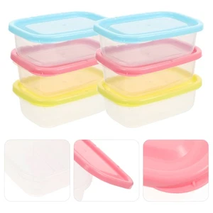 Mini caja sellada de plástico congelador para almacenamiento de alimentos para bebés 6 piezas - Imagen 1 de 12