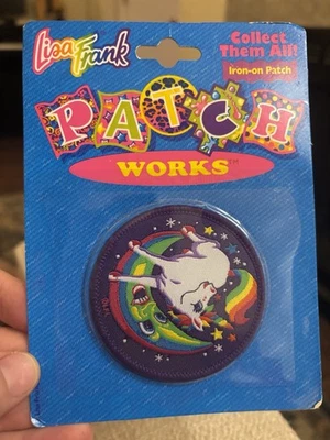 VTG 1990's Lisa Frank Patch Markie Unicorn & Moon Iron On Patch - Image 1 of 2