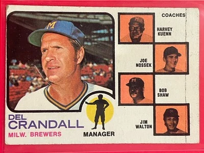 1973 Topps Del Crandall High Number #646 Vintage Baseball Milwaukee Brewers - Image 1 of 2
