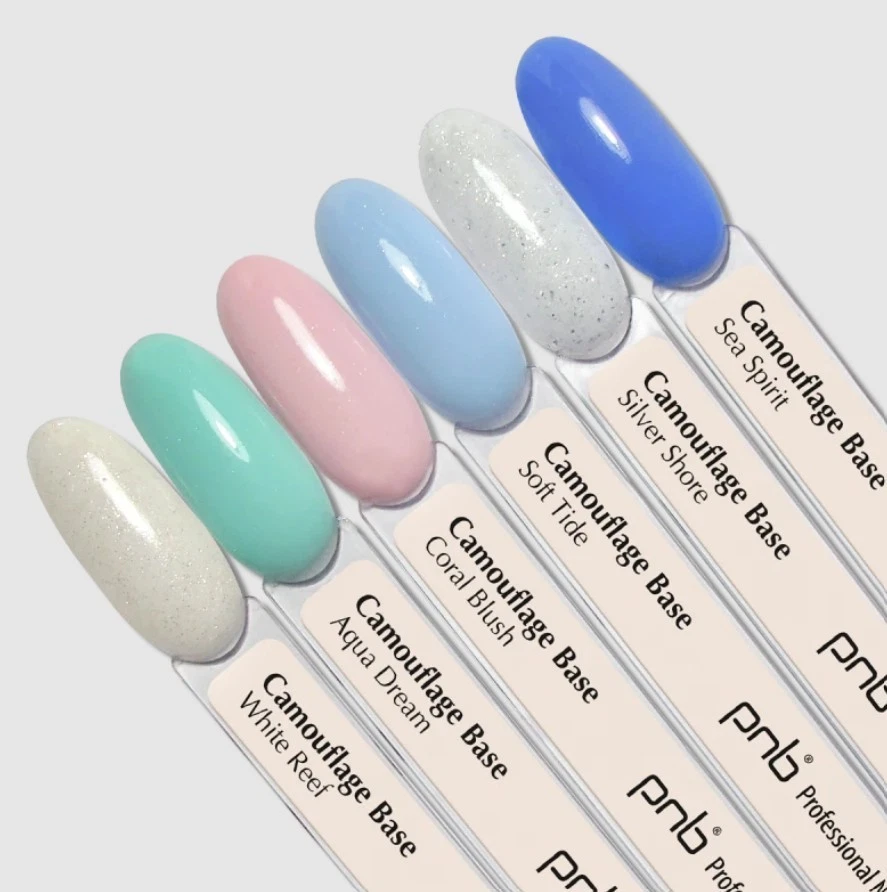 PNB Camouflage Color BASE / Retro Riviera / con luccichio argento / 8 ml - Immagine 1 di 1