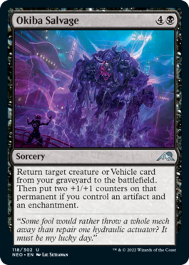x1 Okiba Salvage - Kamigawa: Neon Dynasty - NM - MTG - Image 1 of 1