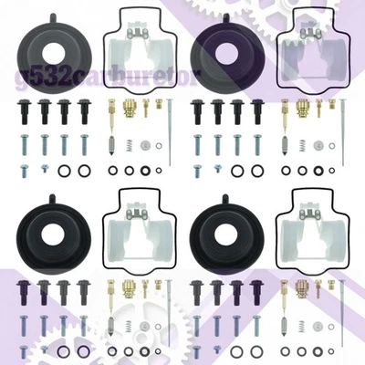 4X ZX1100 C ZX11 ZX1200C ZZR1200 For Kawasaki Carb Repair Kit Rebuild Set-US - Imagem 1 de 4