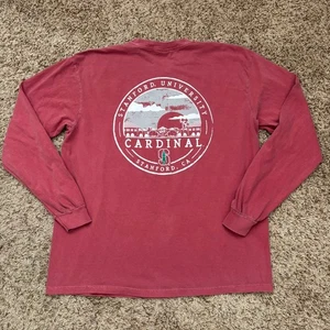 Stanford University Long Sleeve T-Shirt Men's XL Red Crew Neck Stanford Cardinal - Picture 1 of 12