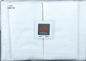 Juego de Sábanas BELLINO HOTEL COLLECTION BLANCO 100% Algodón Percal Talla KING - Imagen 1 de 2