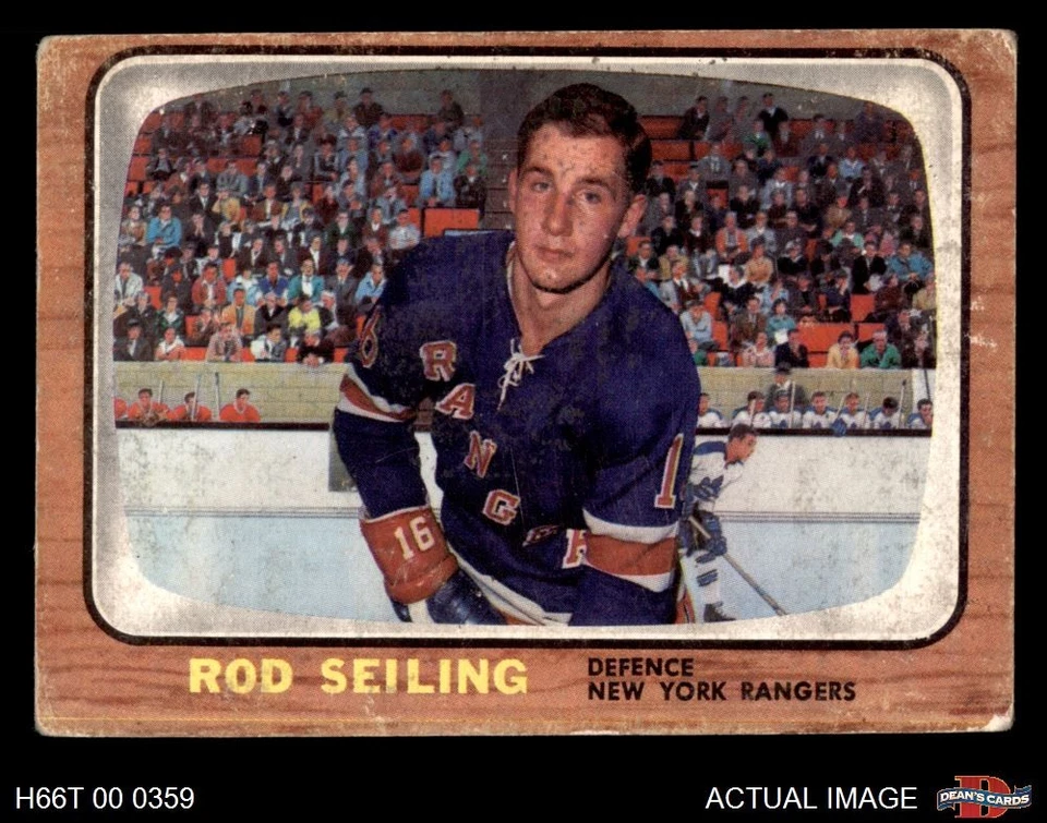 1966 Topps #22 Rod Seiling Rangers-Hockey 2 - GOOD - Image 1 of 1