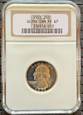 1955 NGC Proof 67 ULTRA CAMEO Quarter - Image 1 of 2