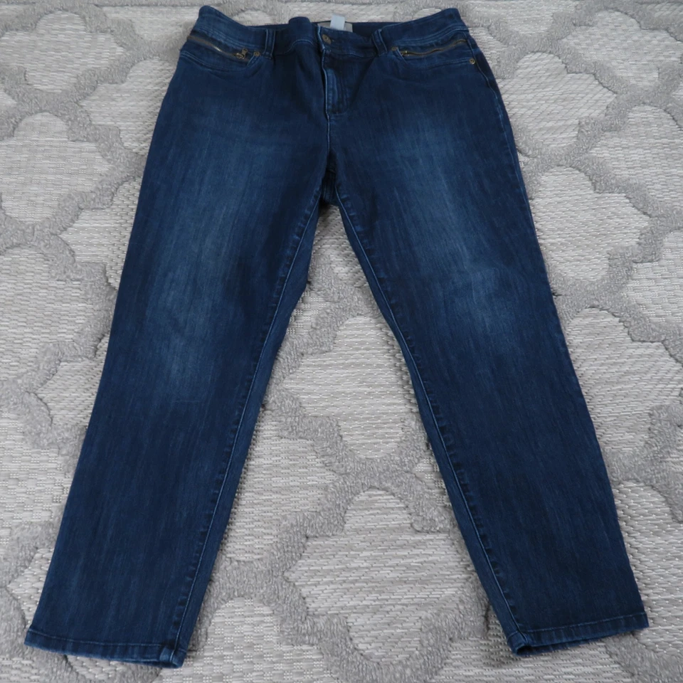 Jeans Chicos para mujer 1,5 azul tobillo suave denim elástico informal de viaje chic Foto 1 de 4