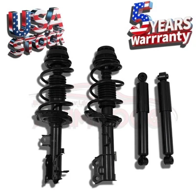 For 2012 - 2017 Hyundai Accent Front Struts & Coil Springs Rear Shocks Absorbers Foto 1 de 4