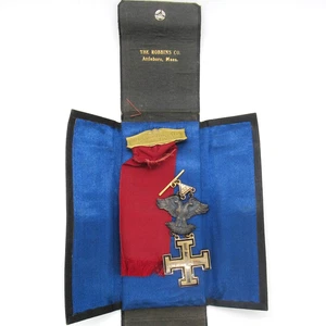 MEDALLA CONSISTORIO MASÓNICA 32 GRADOS ROBBINS CO. ATTLEBORO, MASSACHSETTS + ESTUCHE - Imagen 1 de 6