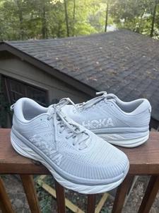 Hoka One One Bondi 7 Sneakers Shoes Dove Gray Mens Size 11.5 EE - Picture 1 of 11