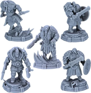 5 Viking Barbarian Miniatures |  D&D Playable Characters & Wargaming Heroes - Picture 1 of 7