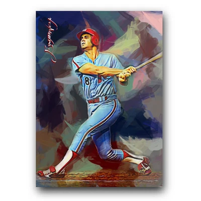 Bob Boone Art Card Limited 28/50 Edward Vela Signed (Philadelphia Phillies) - Image 1 of 2