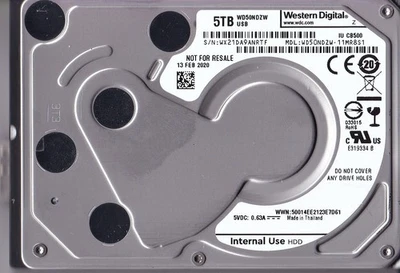 WD50NDZW-11MR8S1 THAILAND s/n: WX21DA FEB/2020 5TB USB 3.0 2.5" Western Digital - Image 1 of 4