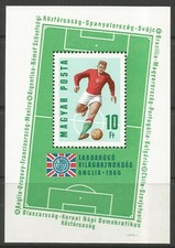 Stamps-Hungary. 1966. Miniature Football World Cup Leaf. Sg: MS2191. MNH