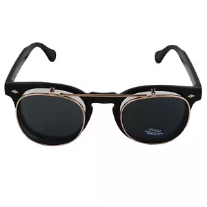 Sonnenbrille mit Klappe - aufklappbar - Flip-Up - schwarz - roségold - Bild 1 von 5