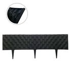 Lawn Edging Plastic Flexible Stone Look Flower Bed Edging Fence Decorative/Black