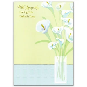 Sincere SYMPATHY & FUNERAL Card, So Sorry For Your Loss by Designer Greetings +✉ - Picture 1 of 4