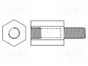 10 pieces, Screwed spacer sleeve KEYS25524 /E2UK - Picture 1 of 1