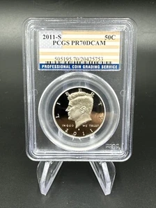 2011 S Kennedy Silver Half Dollar PCGS PR70 DCAM American Flag Label - Picture 1 of 4