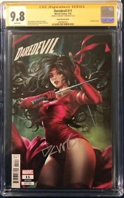DERRICK CHEW CGC 9.8 Signed DAREDEVIL #11 ELEKTRA NOT CBCS - Image 1 of 4