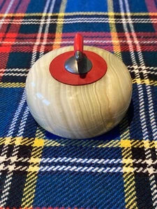 A Stunningly Beautiful & Rare Scots Onyx, Miniature Curling Stone 3” diameter - Picture 1 of 7