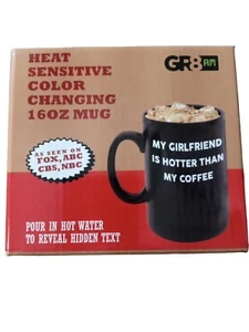 16oz Heat Sensitive Color Changing Mug Funny Girlfriend Hotter Than My Coffee - Picture 1 of 6