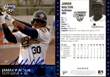 Jamar Walton Signed 2008 MultiAd Burlington Bees #29 Card *Autograph Den* Auto