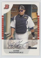 2005 Bowman White /240 Ivan Rodriguez #49 HOF