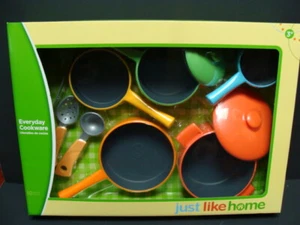 NEW Just Like Home Everyday Cookware Kids Play Dishes Cookware Pots Pans NIB - Picture 1 of 3