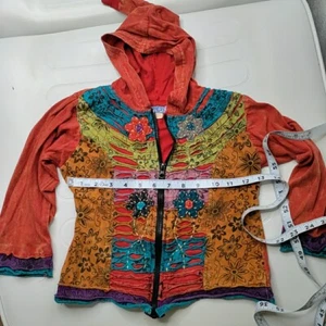 Mexicali Blues Girls Bohemian Zip Up Sweater Sz 4/5 - Picture 1 of 13