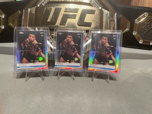2019 UFC Topps Chrome ROOKIE RC REFRACTOR Alejandro Perez LOT (3 Cards)