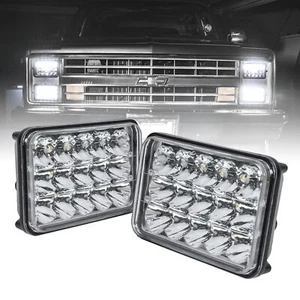 2pc 4x6 LED Headlights For H4652 H4666 H6545 H6054 Peterbilt Kenworth Truck Ford - Picture 1 of 8