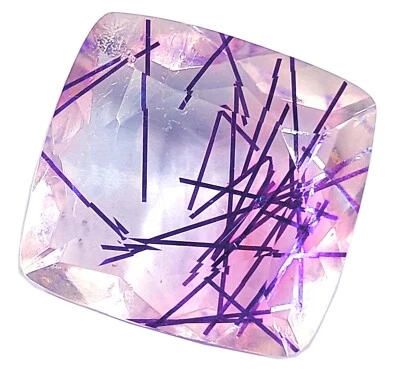 Limited Stone Cushion Cut 69.35Ct Certified Purple Rutilated Quartz Gemstone MKV - Image 1 of 4