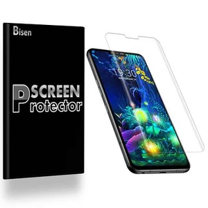 [2-PACK BISEN] FULL COVER Clear Screen Protector Shield Guard For LG V50 ThinQ - Picture 1 of 3