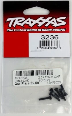 Traxxas 3236 2.5x12mm Cap-Head Machine Screws (6) New - Image 1 of 2