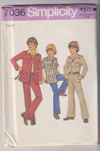 7236 SIMPLICITY um 1975 - SHIRT/JACKE HOSE & GÜRTEL - JUNGEN Gr. 12 - Bild 1 von 2