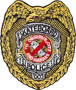 Parche de insignia de policía de patineta Powell Peralta de 3,5 - Imagen 1 de 1
