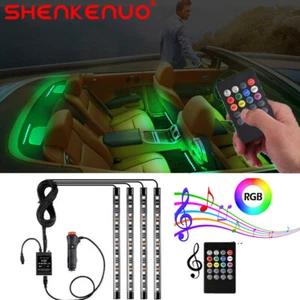 US RGB Neon LED Car Interior Accessories Floor Decorative Atmosphere Strip Lamp - Picture 1 of 12