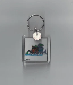Kliban Cat Key Chain Acrylic Surfboard Dolphin Guitar Vintage Gift Creations - Picture 1 of 1