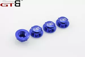 GTB Carreras Tuerca Polvo Cubierta Tapa Tuerca Rueda Para Losi 5ive t 5t DBXL Rojo/Azul/Plateado - Imagen 1 de 3